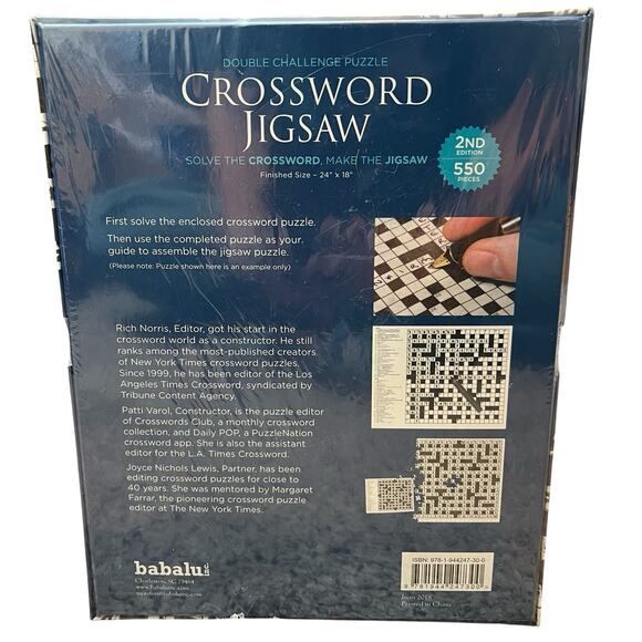 Crossword Jigsaw Puzzle 2nd Edition: 550 Pieces Game Brand NEW Sealed - Picture 2 of 2